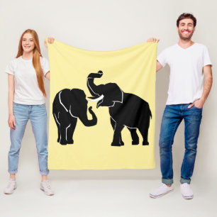 Couple Elephant Blanket