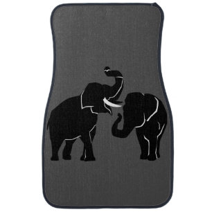 Couple Elephant Car Floor Mat - Choose Colors