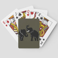 Couple Elephant Playing Cards - Choose Color