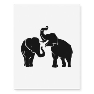Couple Elephant Temporary Tattoos