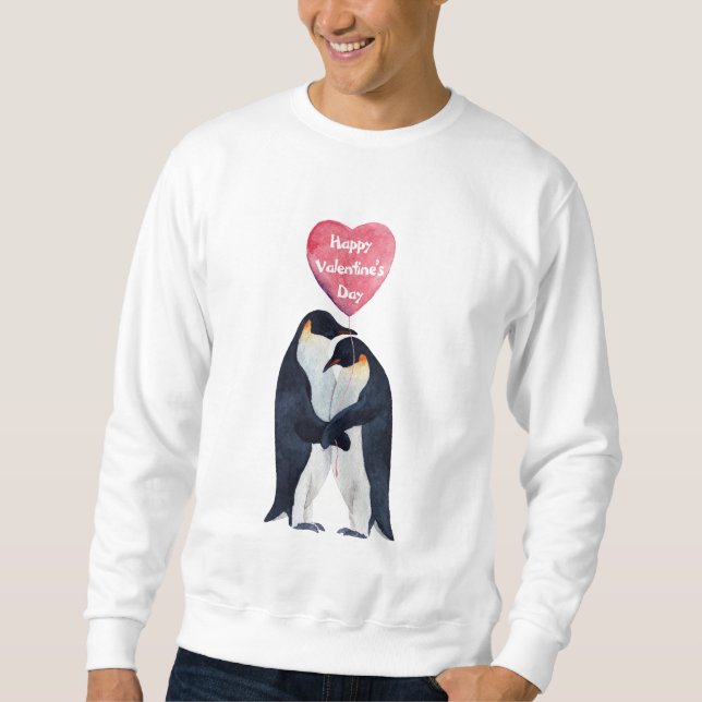 Couple Emperor Penguins Valentine’s Day  Sweatshirt (Front)