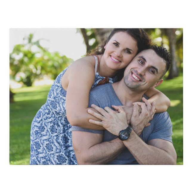 COUPLE ENGAGED NEWLYWED CANVAS PRINT (Front)