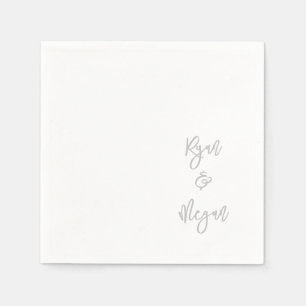 Couple Engagement NAME & NAME Wedding Celebration Napkins