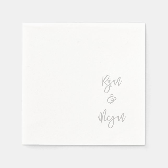 Couple Engagement NAME & NAME Wedding Celebration Napkins (Front)