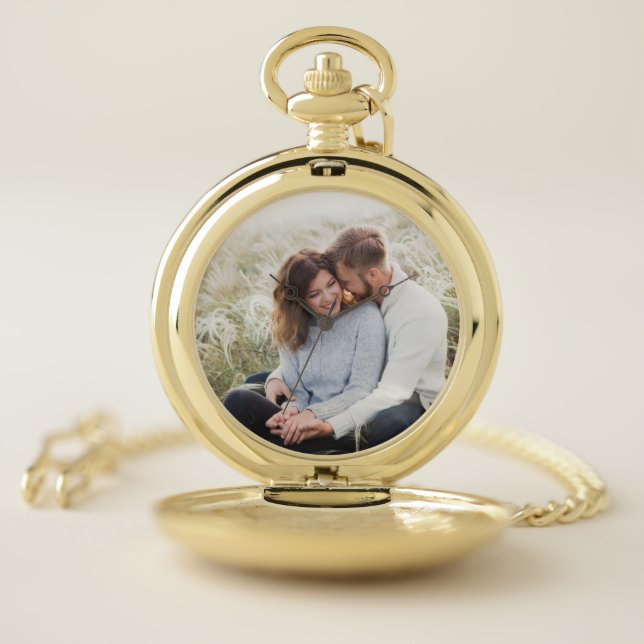 Couple Engagement Wedding Anniversary Pocket Watch (Inside)