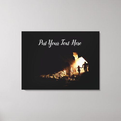 Couple escape  Holding Hands  Valentines day Canvas Print