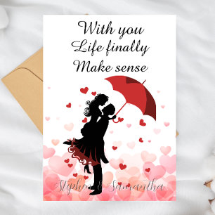 Couple first anniversary Personalized romantic Holiday Card