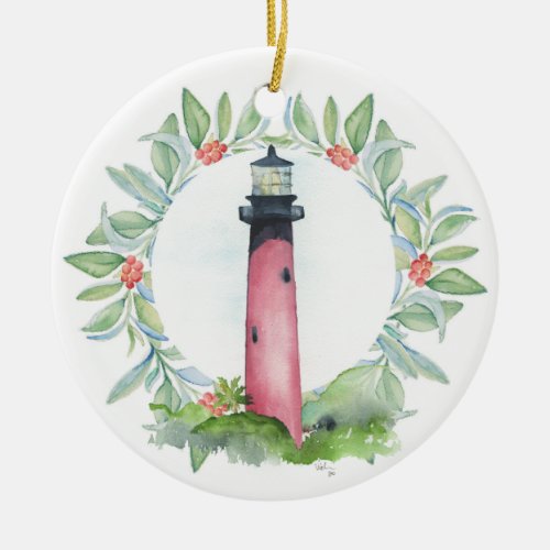 Couple First Christmas Ornament Jupiter Lighthouse