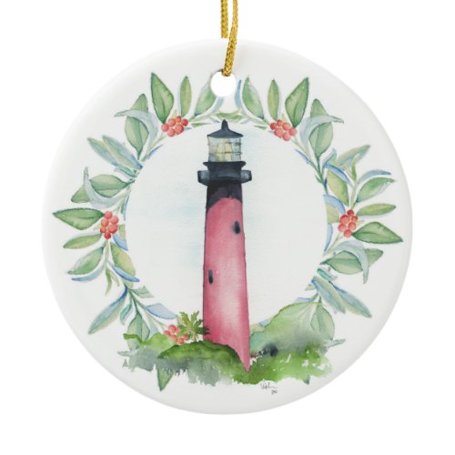 Couple First Christmas Ornament Jupiter Lighthouse