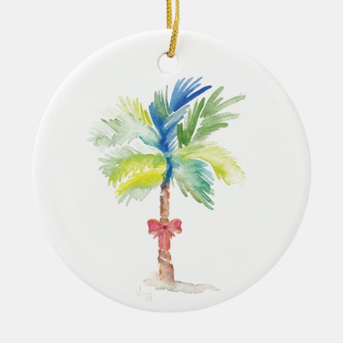 Couple First Christmas Ornament Palm Tree