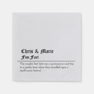 Couple Fun Fact Napkins. Napkins