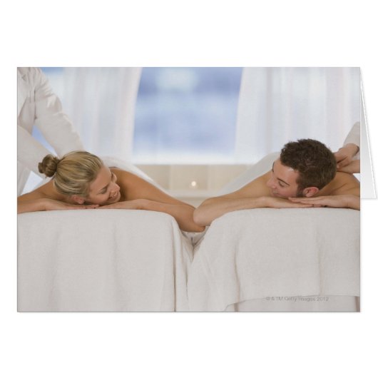 Couple getting massages cards (Front Horizontal)