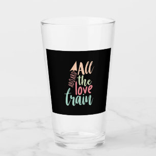 Couple Gift All The Love Train Glass