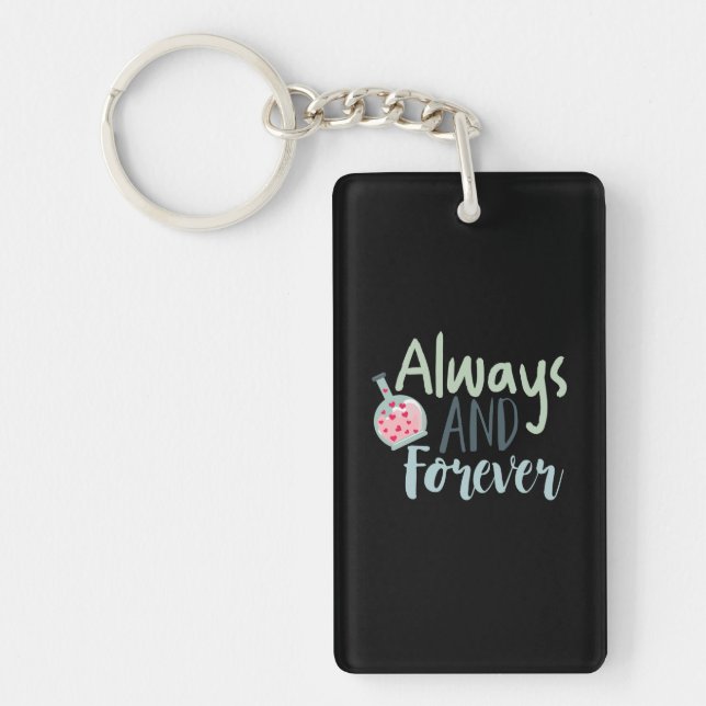 Couple Gift Always And Forever Keychain (Front)