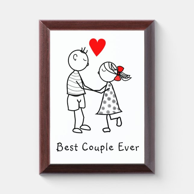Couple Gift Award Plaque Text - Best Couple Ever (Vertical)