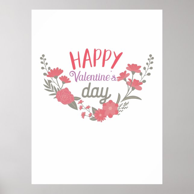 Couple Gift Happy Valentine's Day Poster (Front)