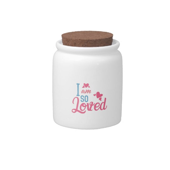 Couple Gift I Am So Loved Candy Jar (Front)
