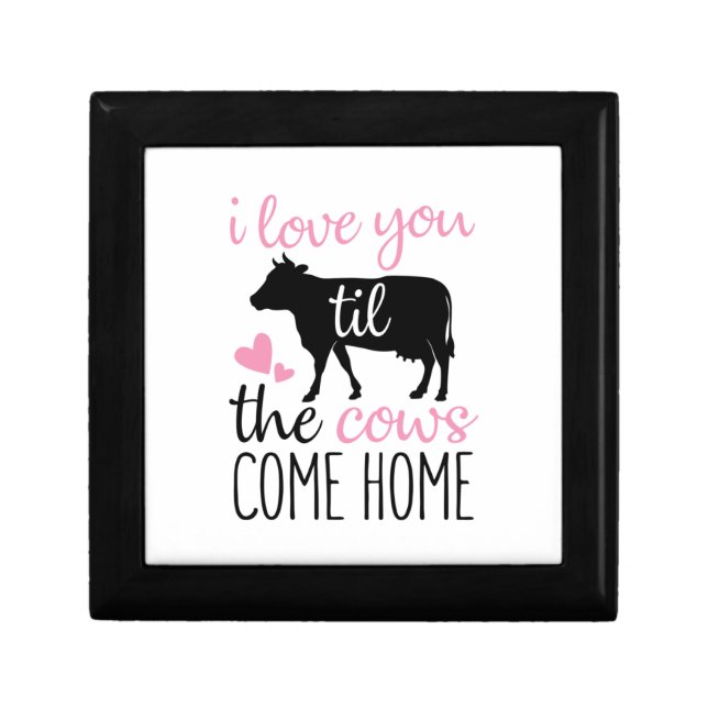 Couple Gift I Love You Til The Cows Come Home Box (Front)