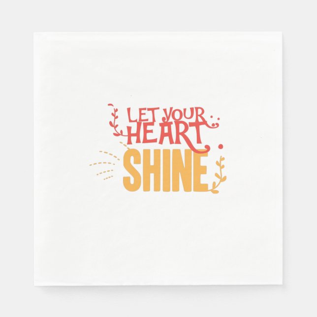 Couple Gift Let Your Heart Shine Napkins (Front)