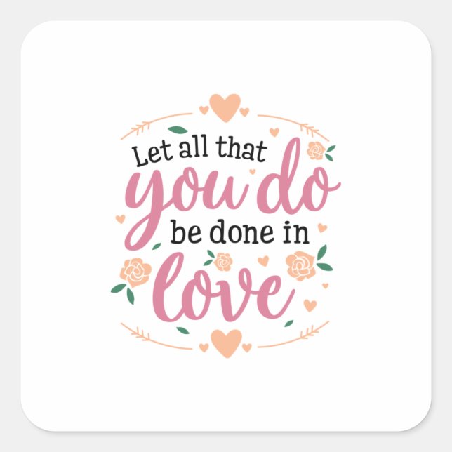 Couple Gift Let's All That You Do Square Sticker (Front)