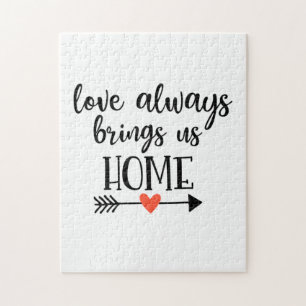 Couple Gift Love Always Brings Us Home Jigsaw Puzzle