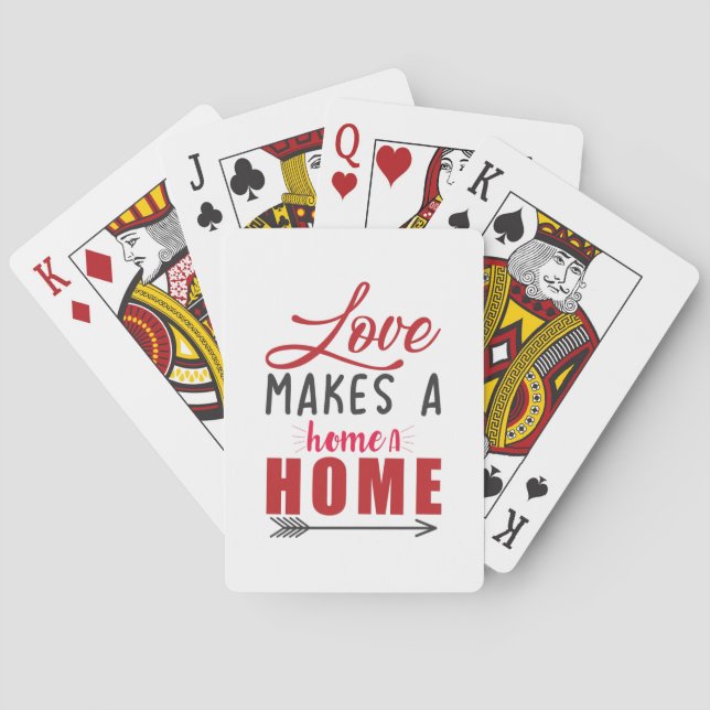Couple Gift Love Makes A Home Poker Cards (Back)