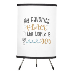 Couple Gift My Favourite Place Is Next To You Tripod Lamp