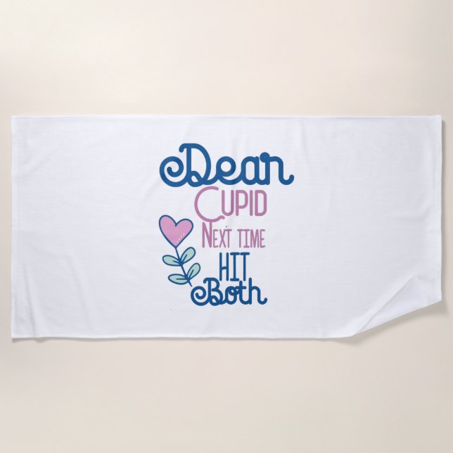 Couple Gift Next Time Hit Both Beach Towel (Front)