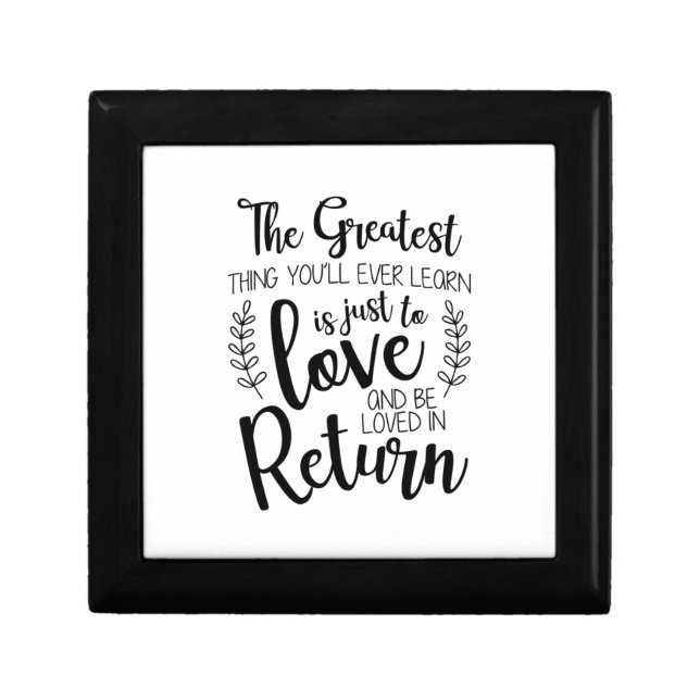 Couple Gift The Greatest Thing You Will Ever Learn Box (Front)