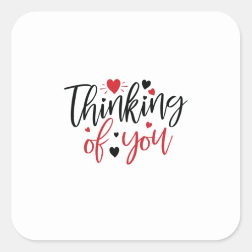 Couple Gift Thinking Of You Square Sticker