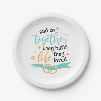 Couple Gift Together They Built A Life Paper Plates