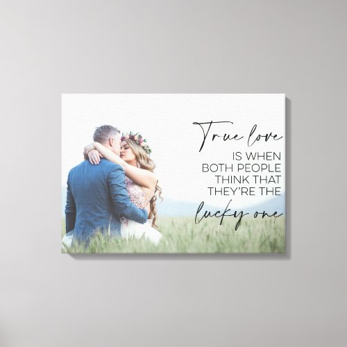 Couple Gift True Love Is When Both People Think  Canvas Print