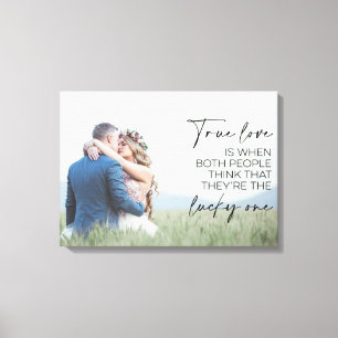 Couple Gift True Love Is When Both People Think Canvas Print