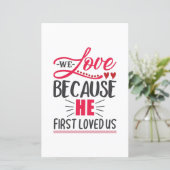 Couple Gift We Love Because He First Loved Us (Standing Front)