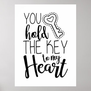 Couple Gift You Hold The Key To My Heart Poster