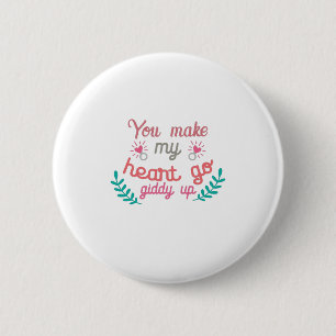 Couple Gift You Make My Heart Go Button