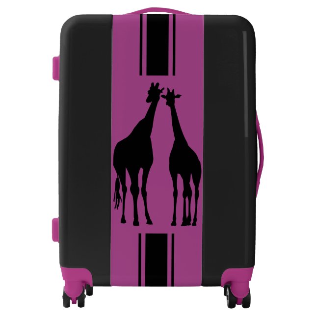 Couple Giraffe  Luggage - Choose Colors (Front)