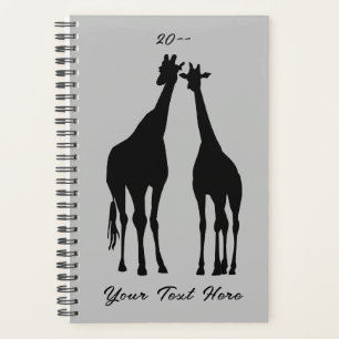 Couple Giraffe Planner with Custom Text - Year
