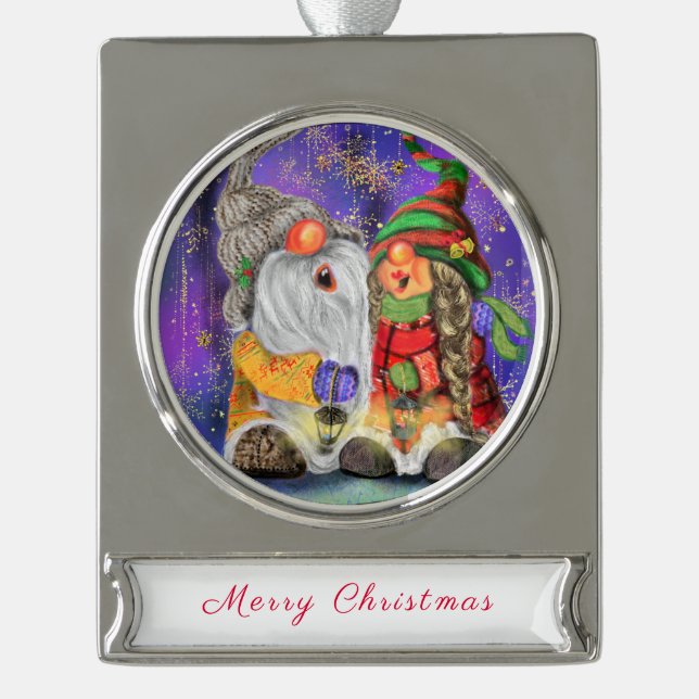 Couple Gnome Christmas Ornament (Front)