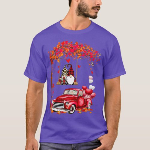 Couple Gnomes in Red Truck Valentine Gnomes Matchi T_Shirt