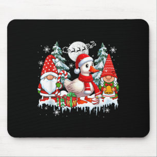 Couple Gnomes Santa Goose Christmas Trees Farmer F Mouse Pad