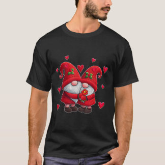Couple Gnomes Valentine's Day Hearts Costume Gnome T-Shirt