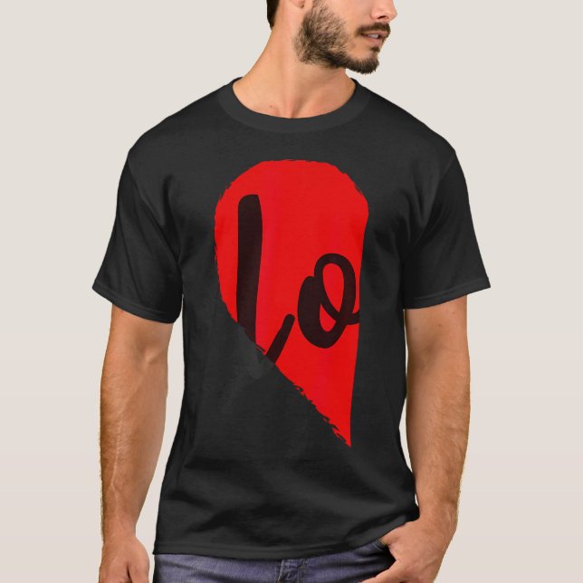 Couple Half Heart Love Funny Valentines Day Women  T-Shirt (Front)