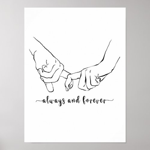 Couple Hands Always And Forever Poster