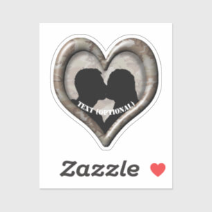 Couple Heart Desert Camouflage Sticker