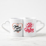 Couple Heart Handle Mugs – “You and Me / Be Mine”<br><div class="desc">Celebrate love with this adorable set of heart-handle mugs featuring the phrases “You and Me” and “Be Mine.” Perfect for couples, anniversaries, Valentine’s Day, weddings, or as a thoughtful gift for newlyweds. The unique interlocking design makes these mugs a symbol of togetherness, while the stylish lettering adds a modern romantic...</div>