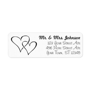 Couple Heart Return Address Labels #zGroupon