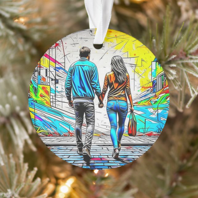 Couple Holding Hands | Personalized Christmas Ornament (Tree)