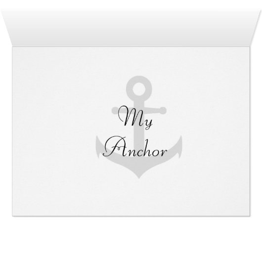 Couple Holding Hands "You are my Anchor" card (Inside Horizontal (Bottom))