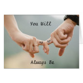 Couple Holding Hands "You are my Anchor" card (Front Horizontal)